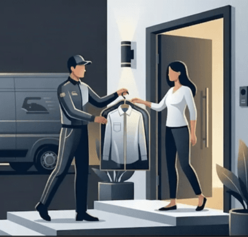 Professional woman in crisp white business shirt smiling confidently in modern office setting with natural lighting